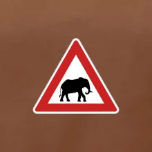 Dopravná značka - Pozor slon