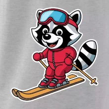 Mýval na lyžiach - kreslený