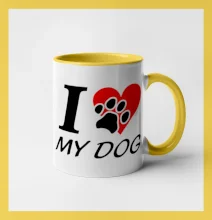 I love my dog - nápis