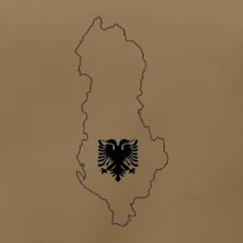 Albánsko obrys mapa