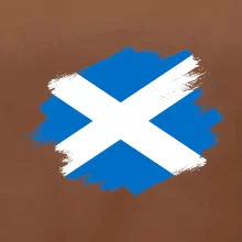 Škótska vlajka kreslená štetcom