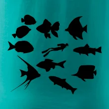 Potápač ryby štvorec