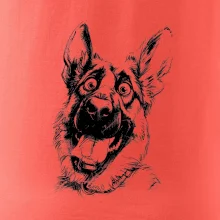 Čiernobiela karikatúra Nemecký ovčiak