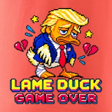 Trump lame duck pixel art game over