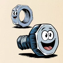 Parové tričko - Skrutka a matka