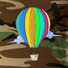 Teplovzdušný balón v oblakoch