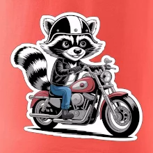 Mýval na motorke kreslený Mýval na motorke kreslený