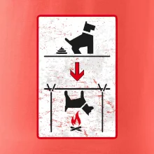 Tričko pre odporcov sraní na chodníku