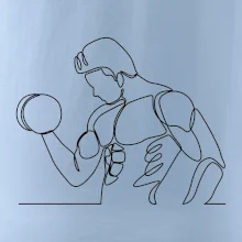 Fitness muž jedným ťahom Fitness muž jedným ťahom