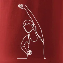 Preťahujúca sa žena jedným ťahom