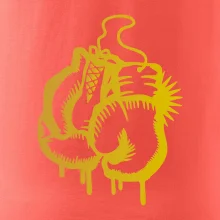 Box rukavice - zlatá potlač