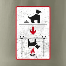 Tričko pre odporcov sraní na chodníku