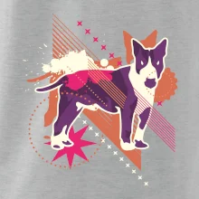 Pes abstraktný fialový