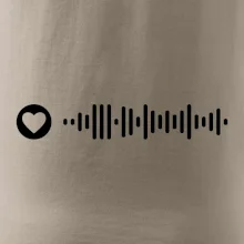 Zamilovaný Spotify kód na prsníku