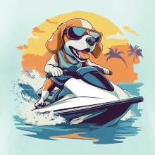 Bígel na vodnom skútri