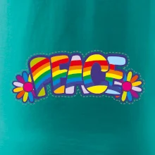 Peace nápis dúhový