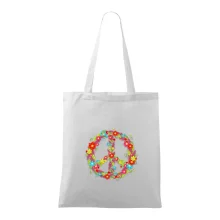 Peace symbol červené kvety