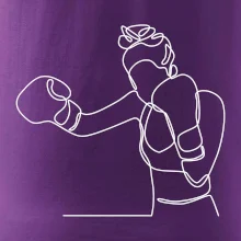 Žena boxerka jedným ťahom