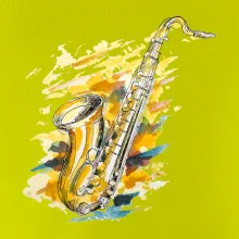 Saxofón maľovaný