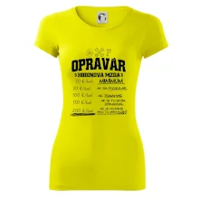 Hodinová mzda - opravár