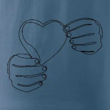 Ruka držiaca srdce jedným ťahom Ruka držiaca srdce jedným ťahom