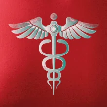 Hrdinovia zdravotníctva - logo (Pecka design)