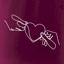 Dve ruky a srdce jedným ťahom