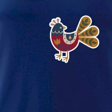 Folklór na prsníku sliepky