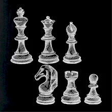 Šachové figúrky kreslené