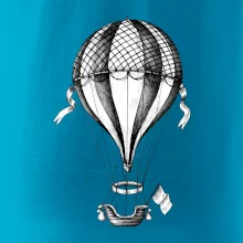 Teplovzdušný balón kreslený