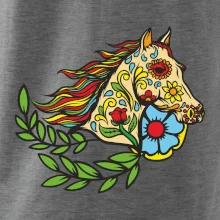 Kôň farebný s listami