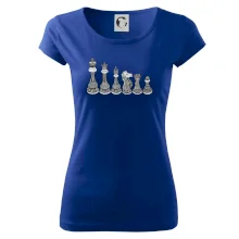 Šachové figúrky v rade - kreslené