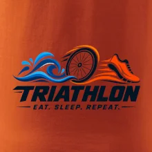 Triatlon plavání kolo a běh eat sleep repeat