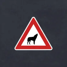 Dopravná značka - Pozor vlk