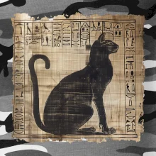 Egyptské hieroglyfy mačka