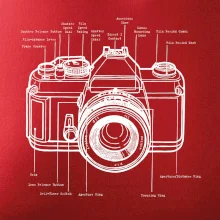 Nákres starý fotoaparát