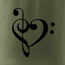 Husľový kľúč srdce