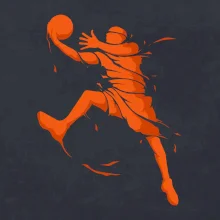 Basketball player splash