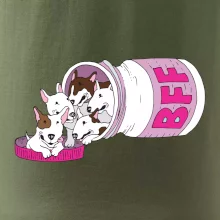 Bullterrier Friends Forever ružové (Pecka design)