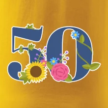 Kvetinové číslo kreslené - 50 Kvetinové číslo kreslené - 50