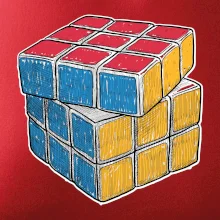 Rubikova kocka kreslená