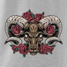 Hlava barana s ružami