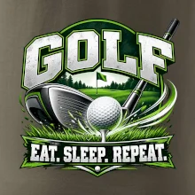 Golfová palica s loptičkou eat sleep repeat