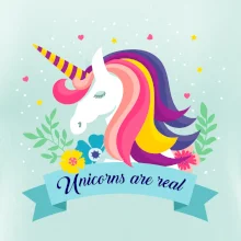 Unicorns are real dúhový Unicorns are real dúhový
