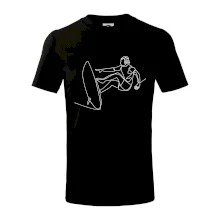 Surfer na vlne jedným ťahom