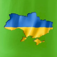 Ukrajina vlajka mapa