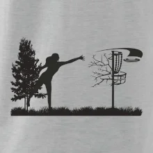 Disc golf - žena čierny obrázok