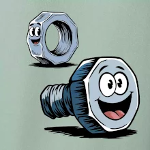 Parové tričko - Skrutka a matka Parové tričko - Skrutka a matka