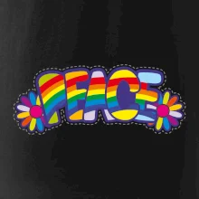 Peace nápis dúhový
