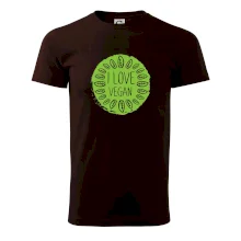 I love vegan v kruhu